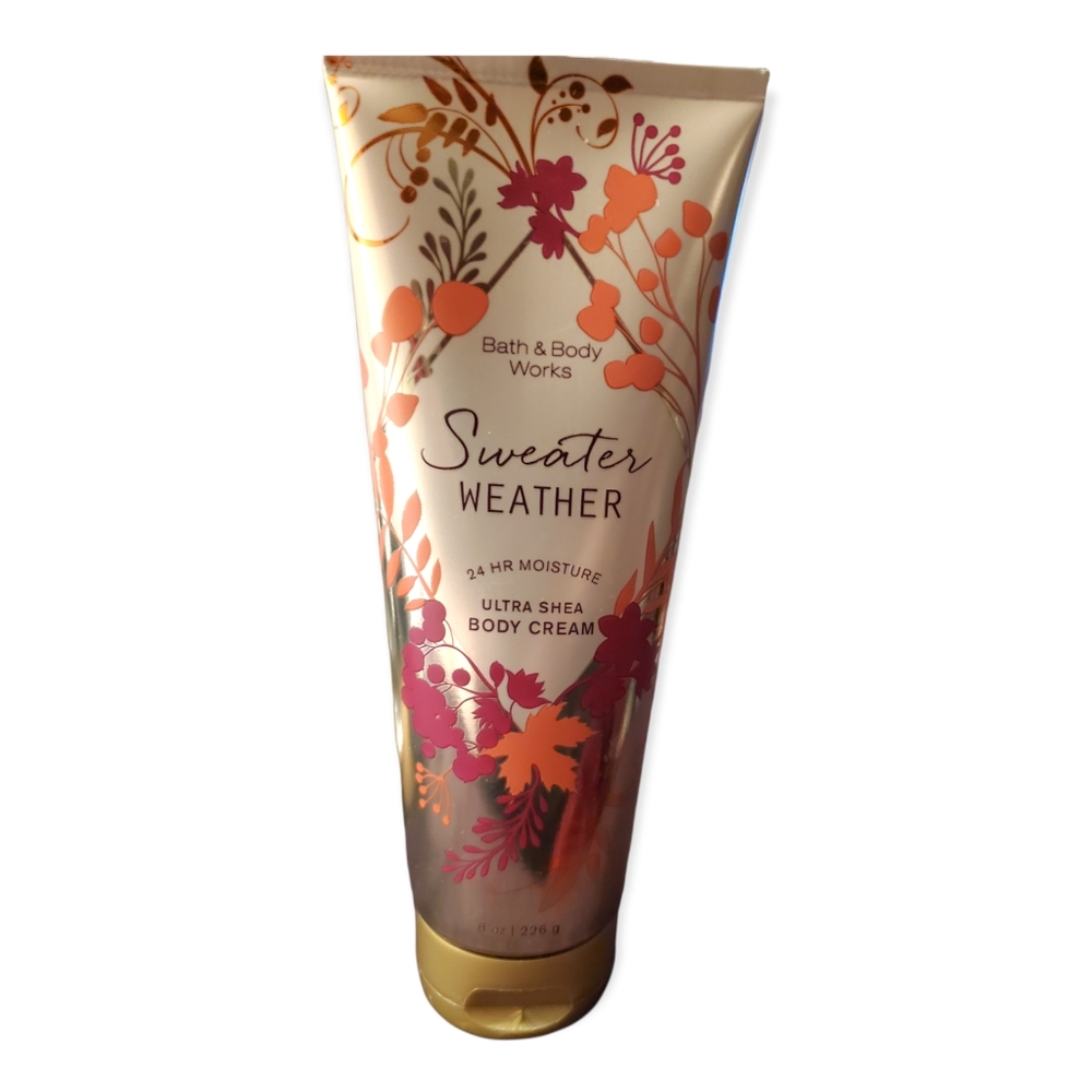 Bath and Body Works Sweater Weather Body Cream Full Size 8oz NEW!